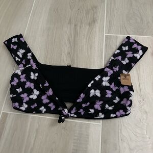 Victoria Secret Pink Butterfly Patterned Bikini Top